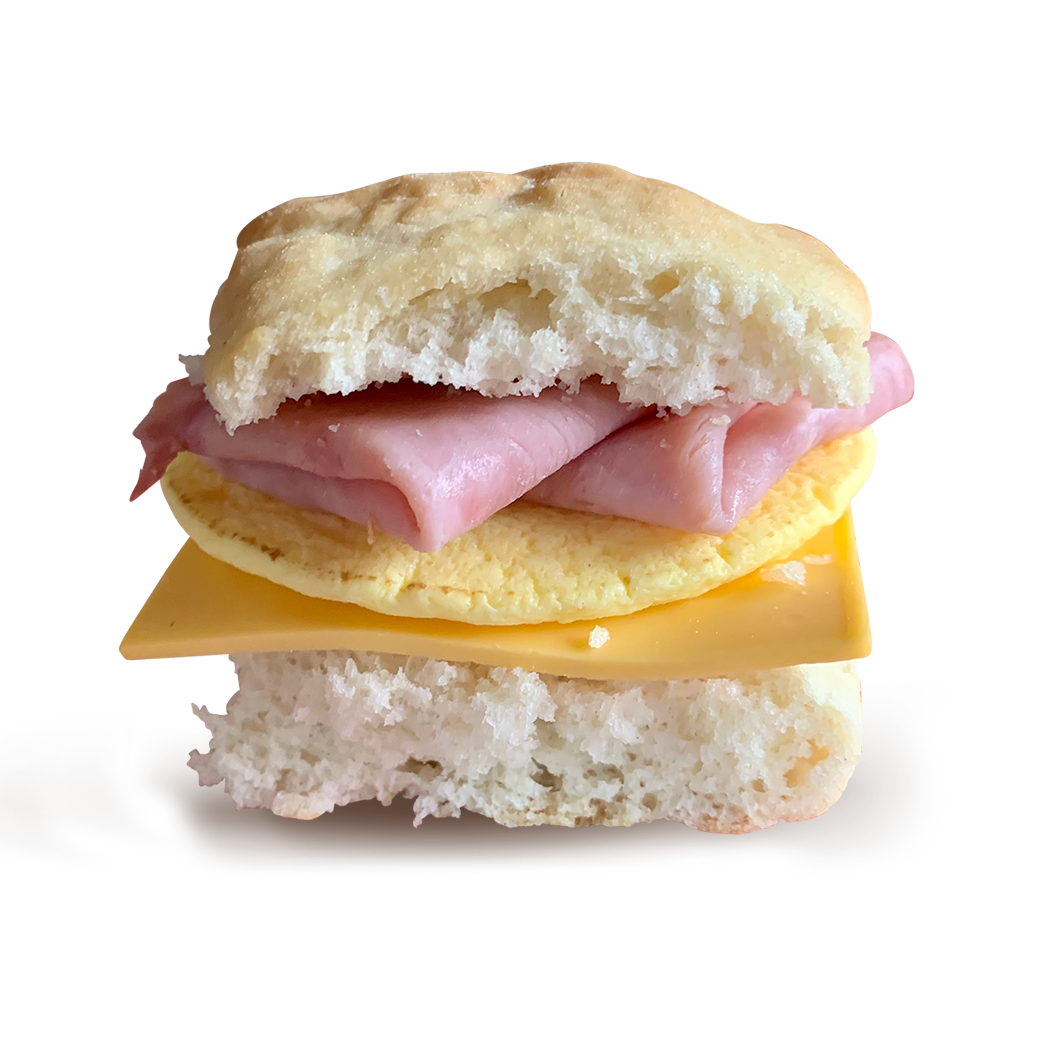 #1 Ham, Egg and Cheese Biscuit Sandwich